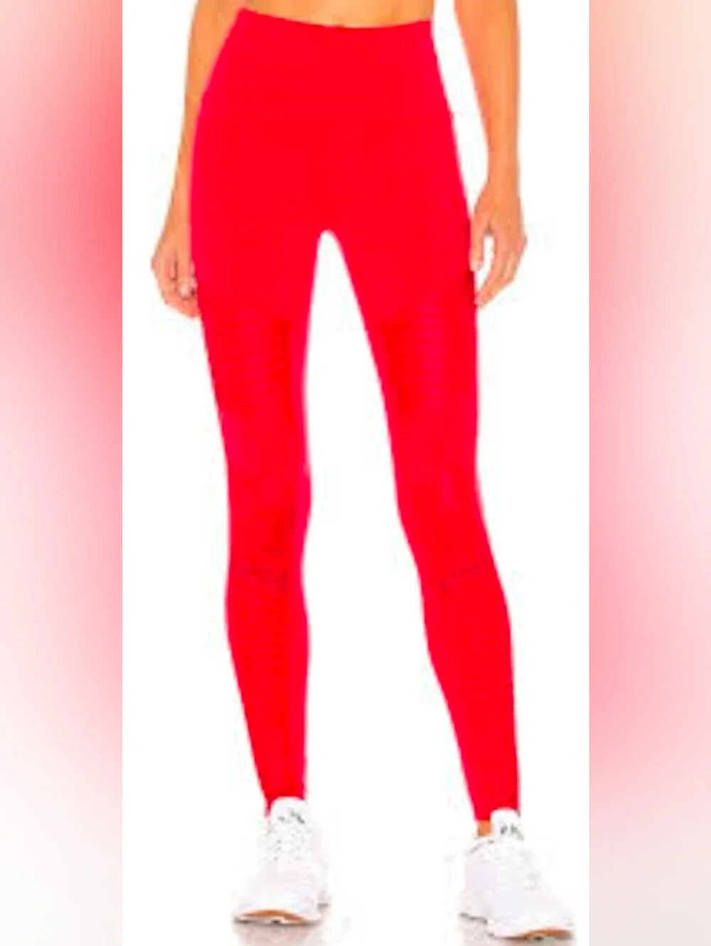 Alo Yoga High-Waist Moto Leggings Cherry Red Mesh Glossy XS